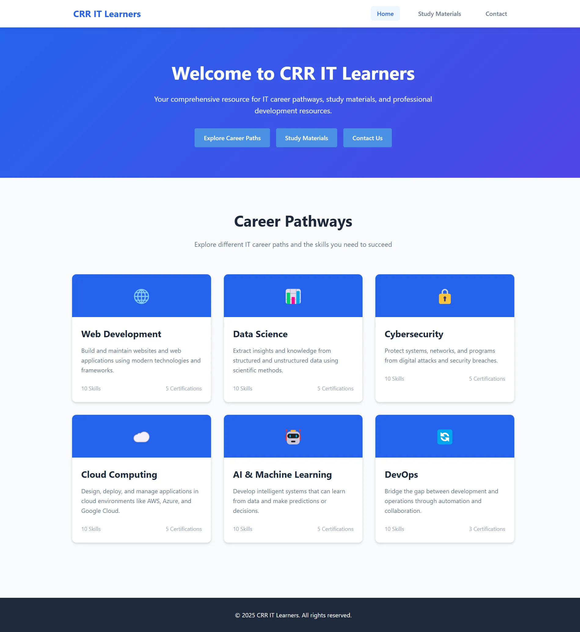 Crr IT Learners Project